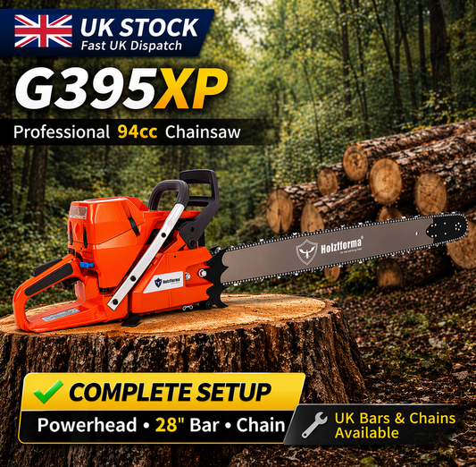 Holzfforma G395XP Chainsaw with 28" Bar & Chain | 94cc Petrol Chainsaw | UK Stock