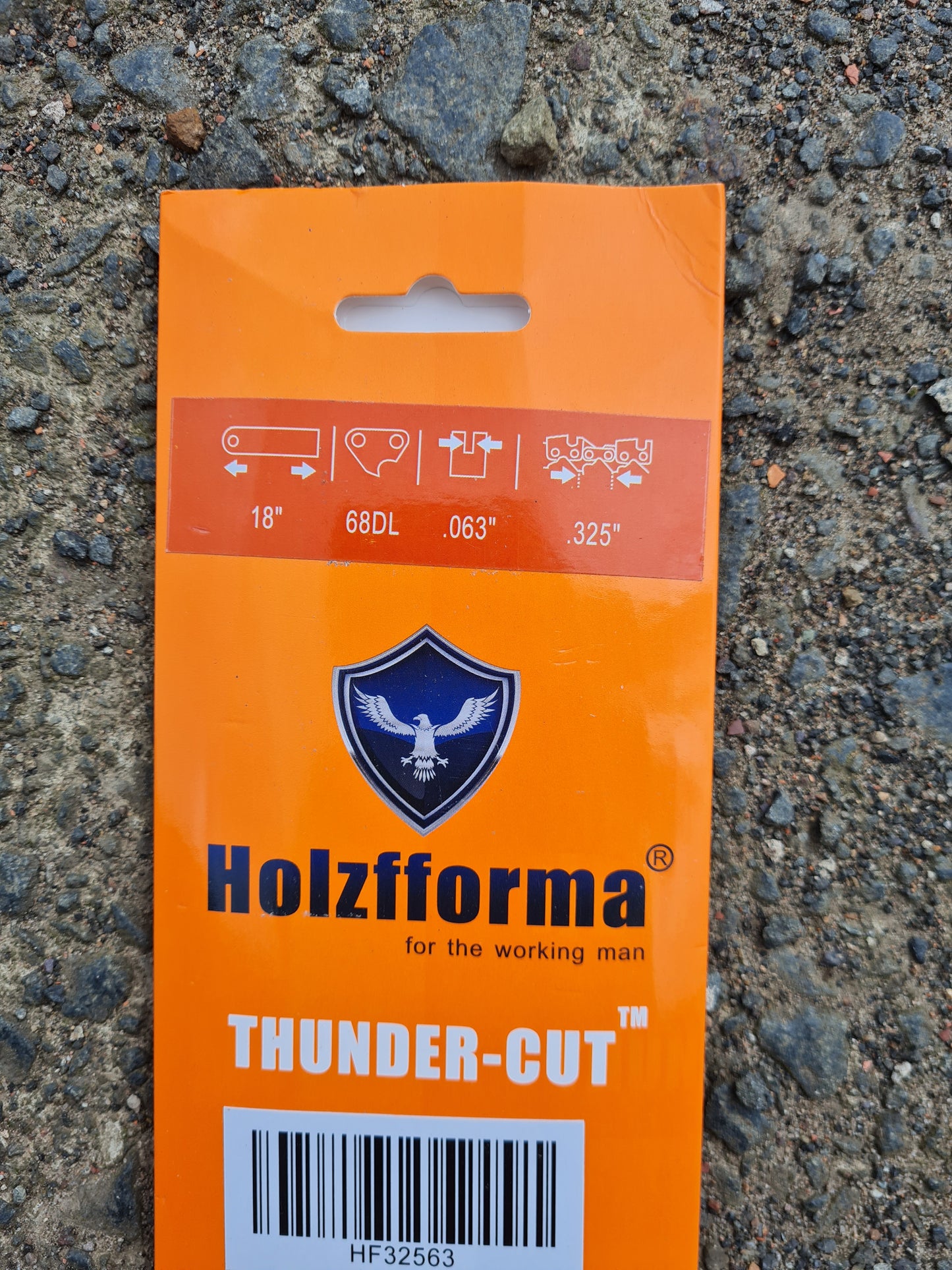 Holzfforma 18inch .325" .063"(1.6mm) 68DL Guide Bar